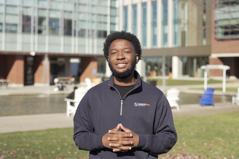 Kevon Watson, fourth-year Communication and Digital Media Studies student at Ontario Tech University.