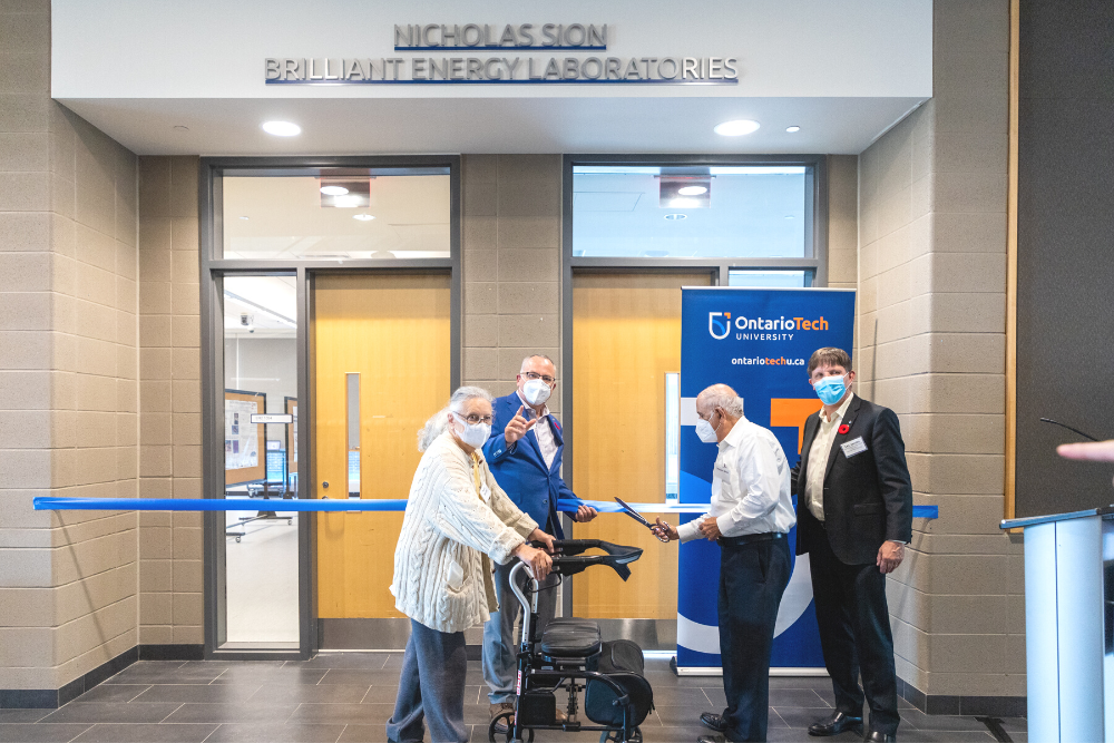 image of ribbon cutting for Sion Labs.