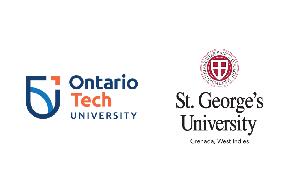 Ontario Tech University and St. George's University logos