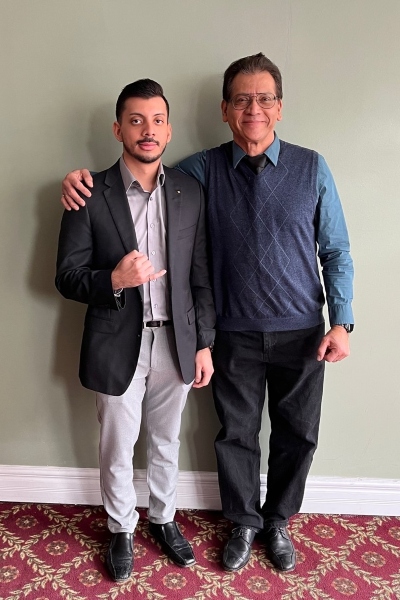 From left: Daniel Segura, Electrical Engineering, class of 2023, pictured with his father Milton Segura.