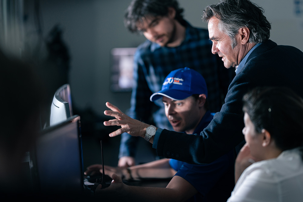 Dr. Horia Hangan (upper right), Professor, Faculty of Engineering and Applied Science, is Ontario Tech University's Tier 1 Canada Research Chair in Adaptive Aerodynamics.