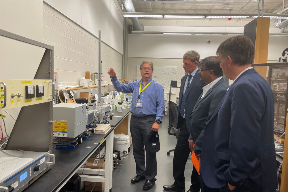 Touring the Nuclear Decommissioning Laboratory in Ontario Tech's Energy Research Centre.