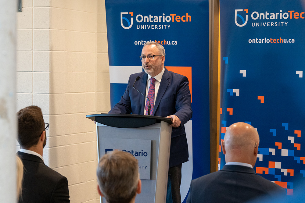 Ceremony to commemorate the naming of the Bruce Power Thermalhydraulics Laboratory in Ontario Tech University's Energy Research Centre. (May 7, 2024)