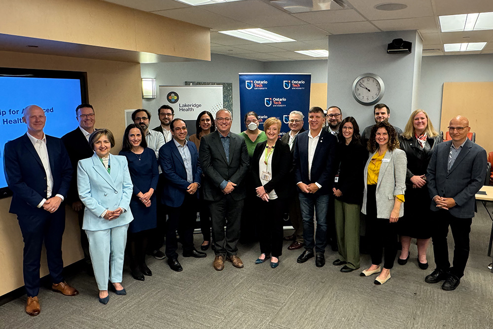 Ceremony to announce the Partnership for Advanced Technology in Health Care (PATH) by Lakeridge Health and Ontario Tech University (October 10, 2024).