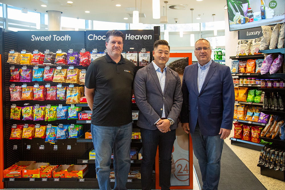 Brian Ward, Franchise Success Manager, Aisle24,  John Douang, President and CEO, Aisle 24, and Dr. Steven Murphy, President and Vice-Chancellor, Ontario Tech University 