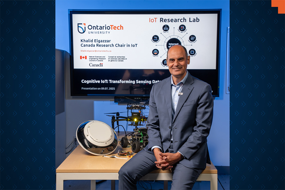 Dr. Khalid Elgazzar, Canada Research Chair in the Internet of Things (IoT) at Ontario Tech University. 