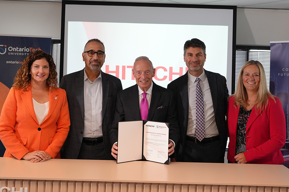 Ontario Tech University and Hitachi Rail Memorandum of Understanding signing ceremony in Toronto, Ontario (August 26, 2025). 