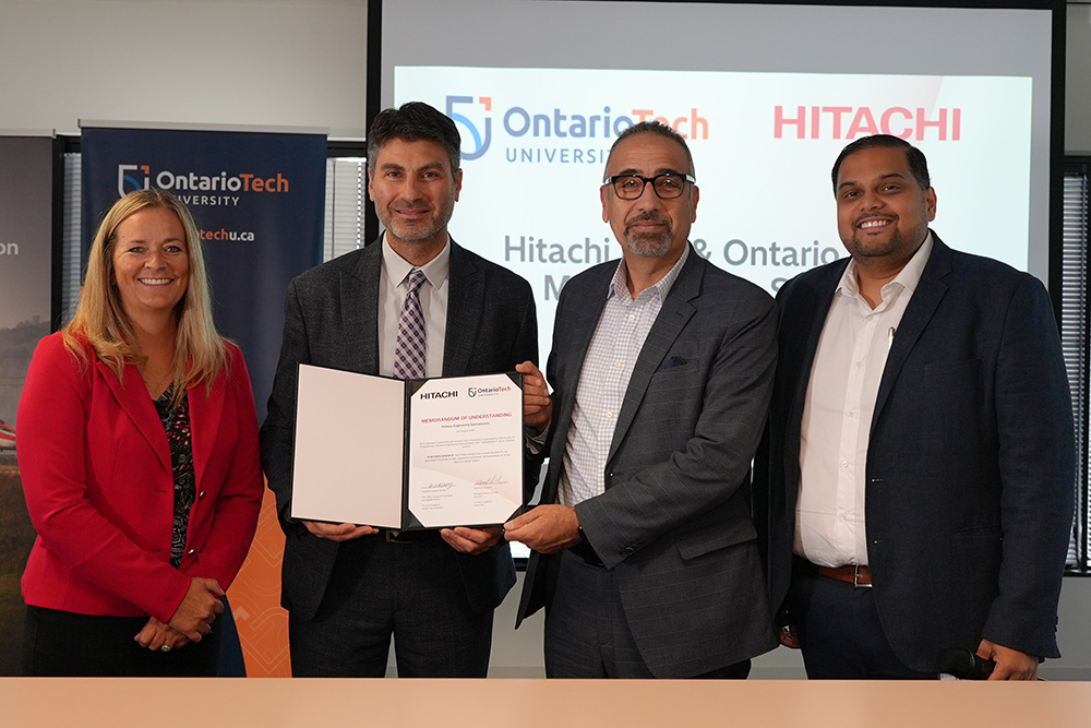 Ontario Tech University and Hitachi Rail Memorandum of Understanding signing ceremony in Toronto, Ontario (August 26, 2025). 