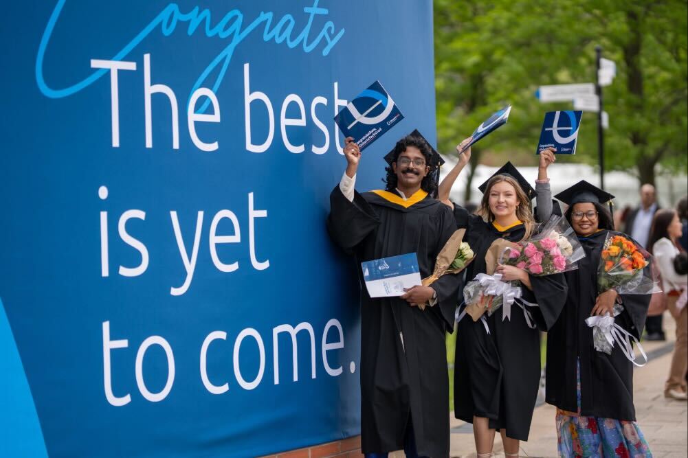 Spring Convocation on Polonsky Commons at Ontario Tech University's north Oshawa campus.