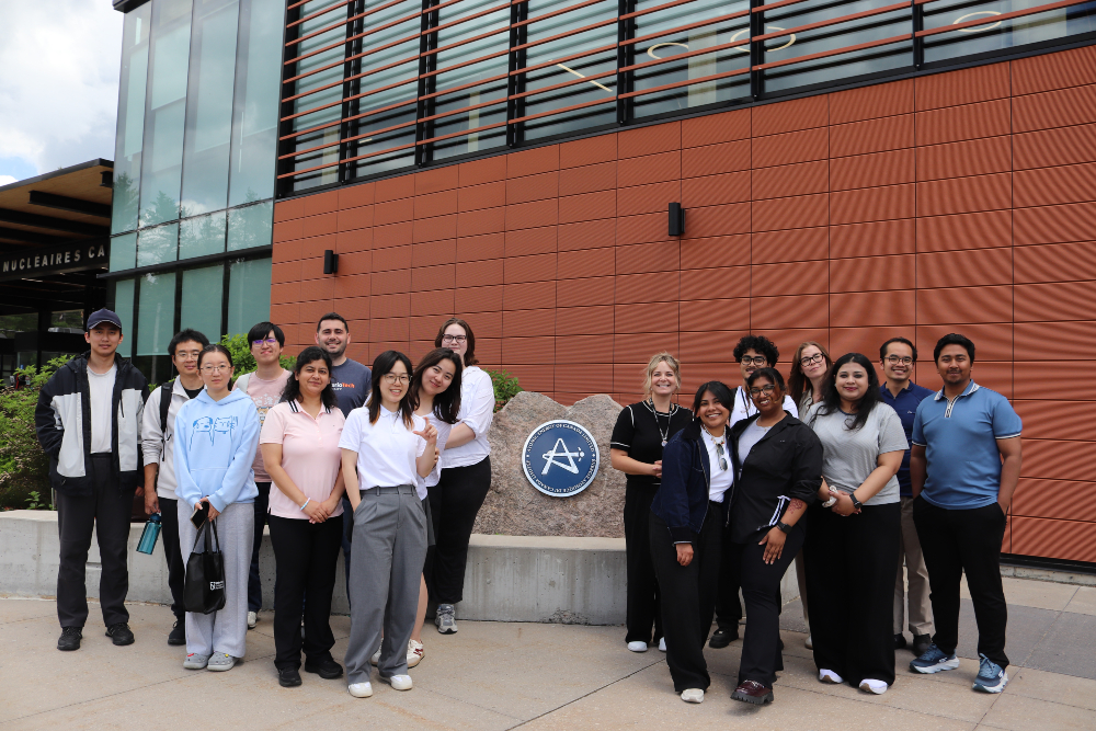 Ontario Tech University students with Canadian Nuclear Laboratories' Kiersten Smith.